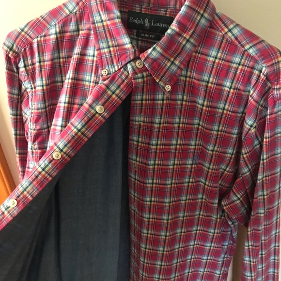 Ralph Lauren Dress Shirt Slim Fit Large - Picture 3 of 5